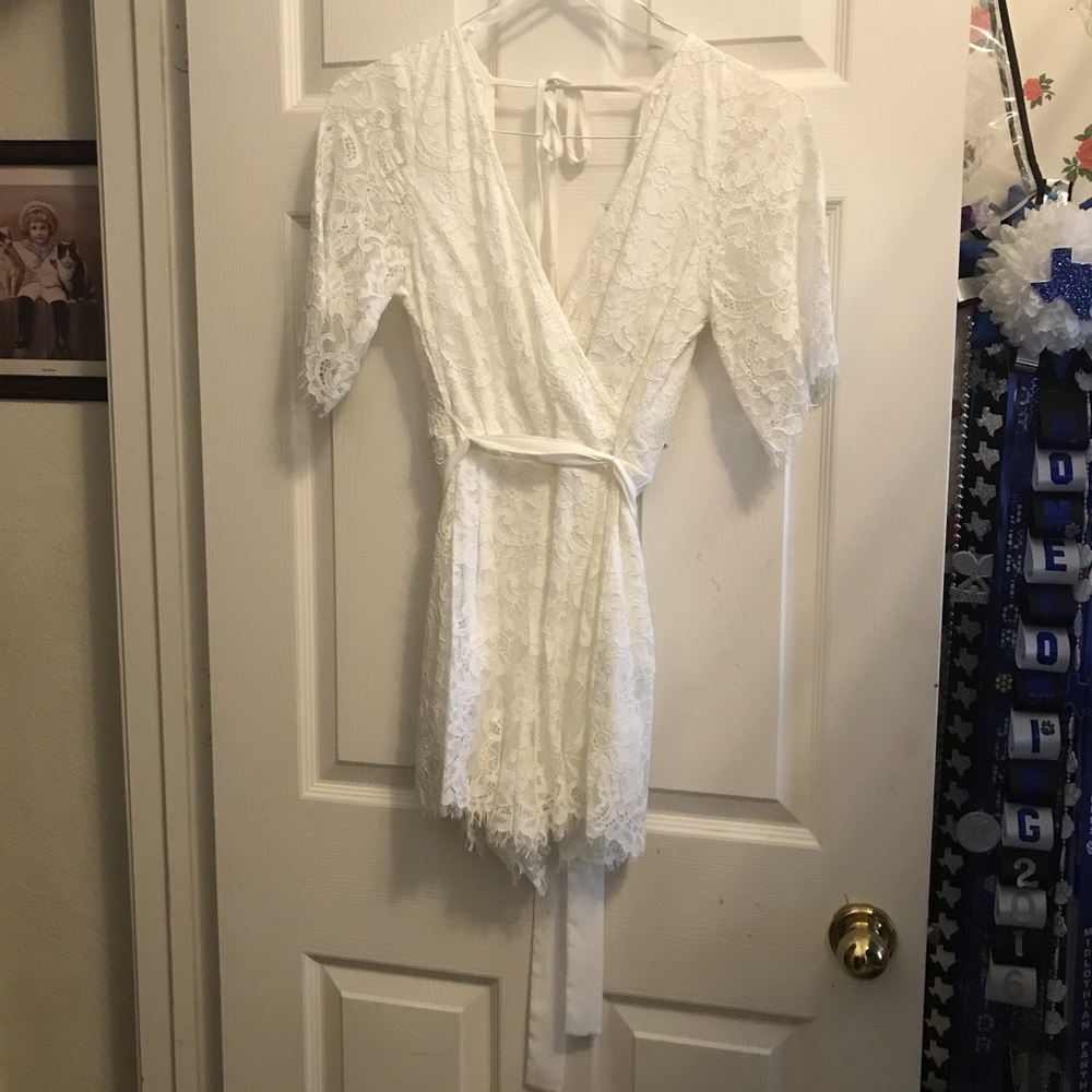 White Lace Romper
